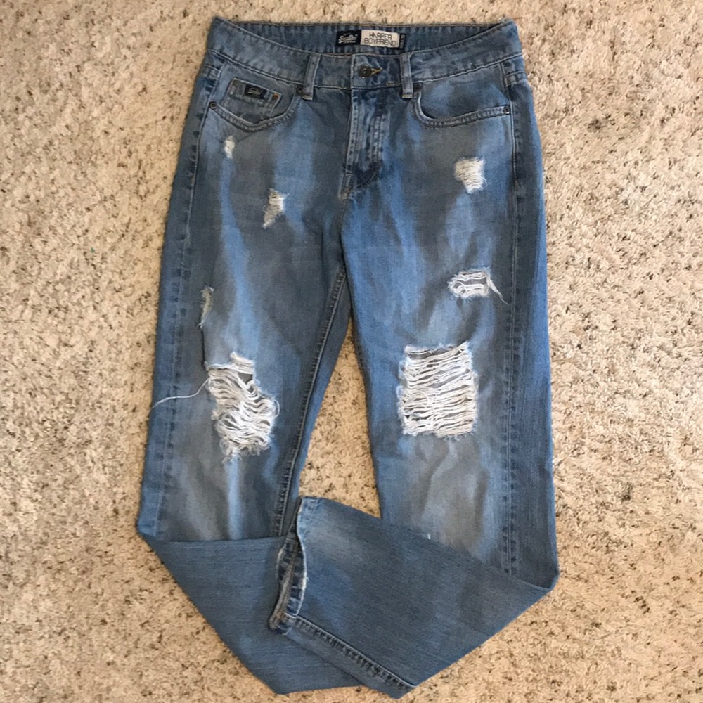 Ripped Vintage Blue Jeans
